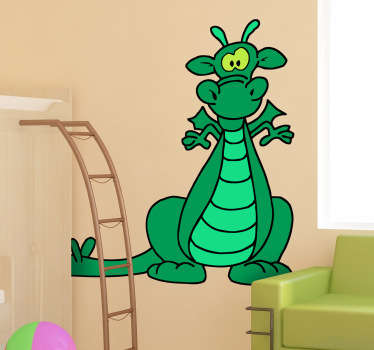 Adesivo bambini drago verde