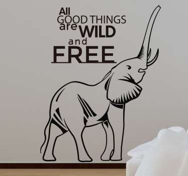 Adesivo decorativo Elefante Wild and Free