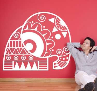 Adesivo elefante etnico