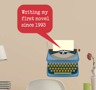 Adesivo personalizzabile Writing My Novel