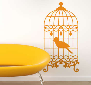 Sticker decorativo gabbietta vintage