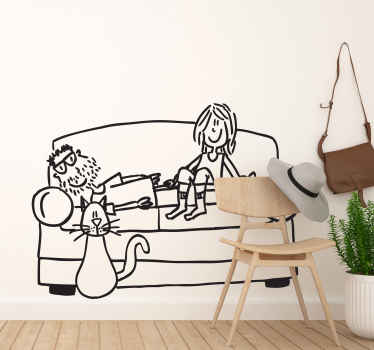 Sticker decorativo momento divano