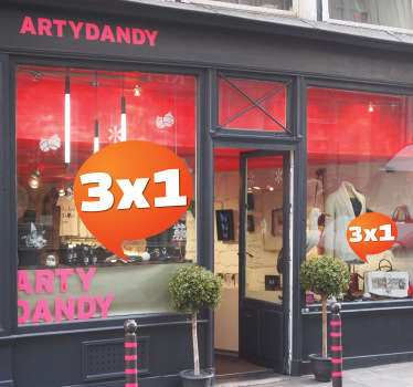 Sticker decorativo offerta negozio 1