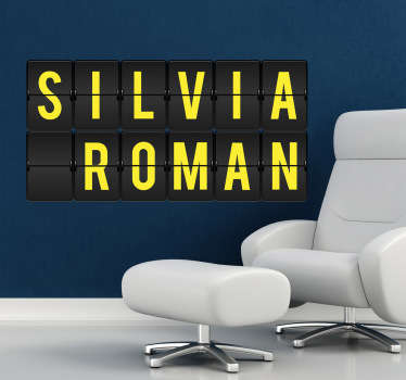 Sticker decorativo tabellone aeroporto