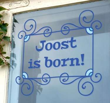 Sticker finestra nascita bambino