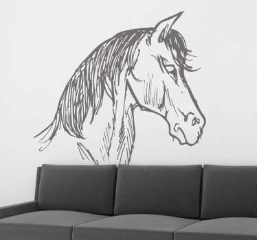 Wall sticker schizzo testa del cavallo