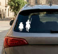 Sticker decorativo silhouette Don Chisciotte