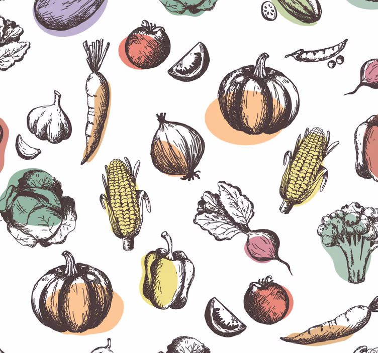 Tenda a rullo cucina ingredienti modello stile retrò - TenStickers