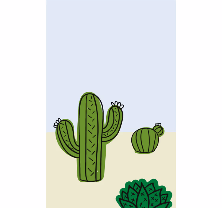 Tenda a rullo cucina pianta di cactus - TenStickers