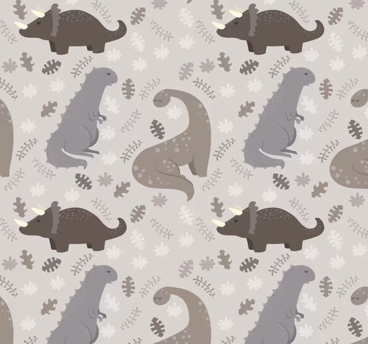 Tenda a rullo dinosauro modello grigio - TenStickers