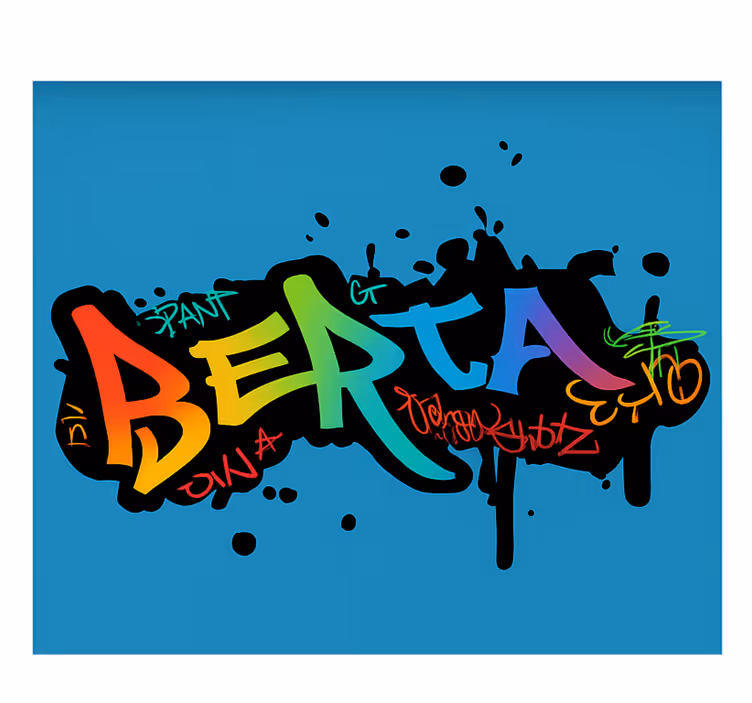 Tenda a rullo cameretta graffiti colorati personalizzati - TenStickers