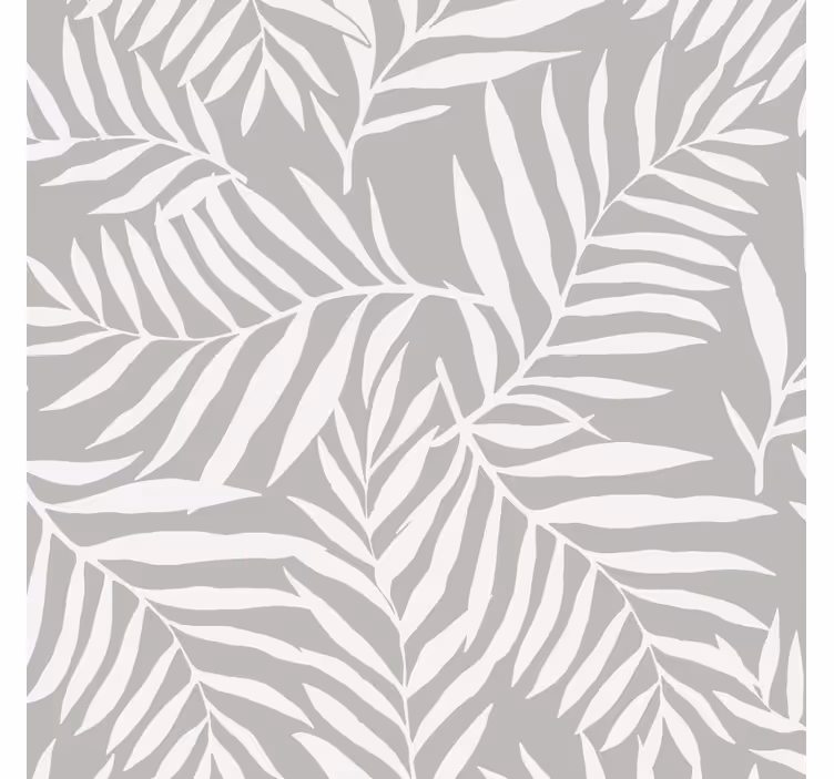 Tenda a rullo bagno foglie grigie eleganti - TenStickers