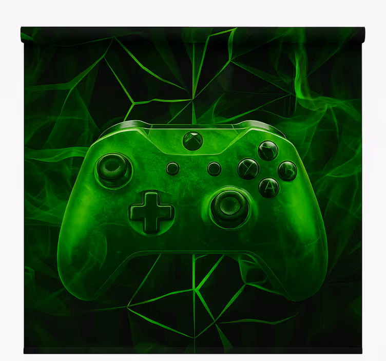 Tenda a rullo gamer regolatore di nebbia verde neon - TenStickers