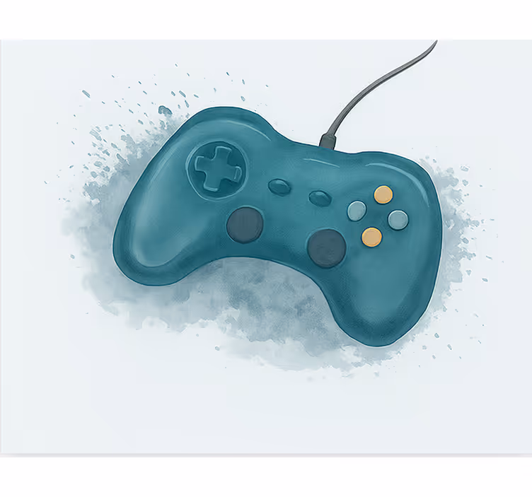 Tenda a rullo gamer design artistico della console di gioco - TenStickers