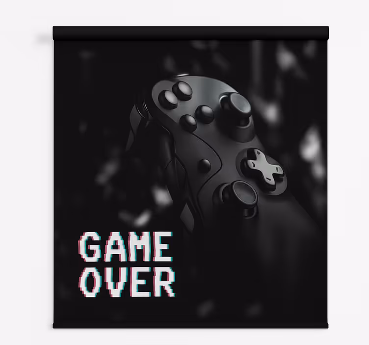 Tenda a rullo gamer gioco nero opaco finito - TenStickers