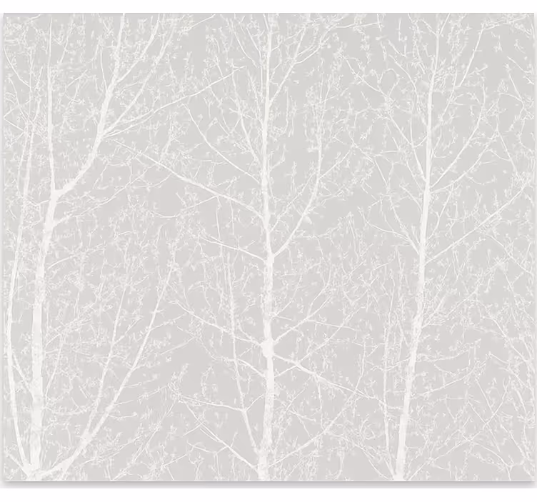 Tenda a rullo sala da pranzo alberi grigi invernali - TenStickers