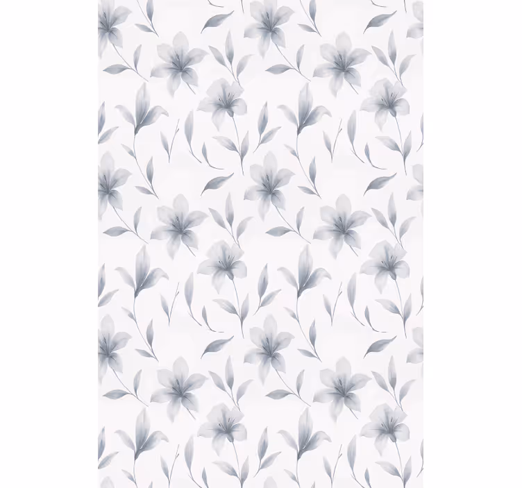 Tenda a rullo sala da pranzo gigli e fiori ad acquerello - TenStickers