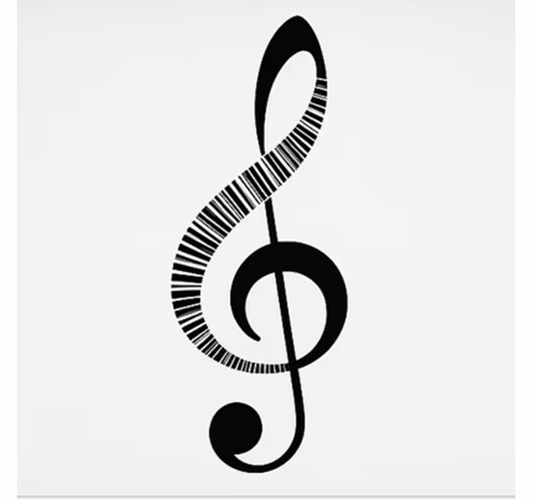 Tenda a rullo camera ragazzi nota musicale - TenStickers