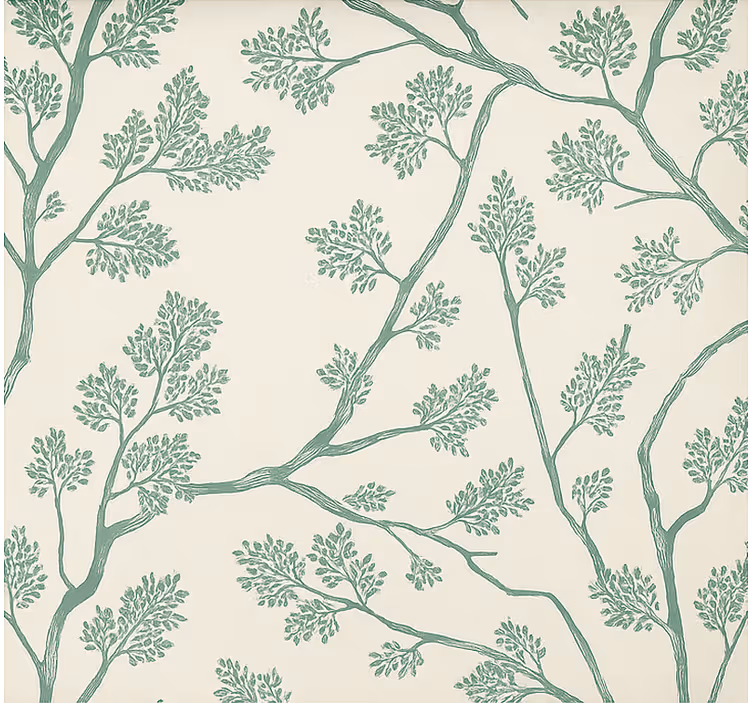 Tenda a rullo sala da pranzo albero fiorito verde - TenStickers