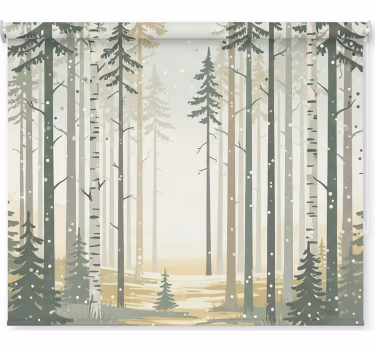 Tenda a rullo stile nordico foresta scandinava rilassante - TenStickers