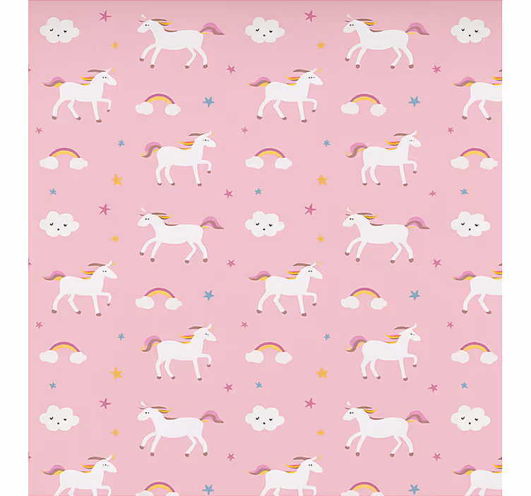 Tenda a rullo stile nordico unicorni rosa danzanti - TenStickers