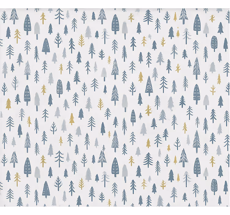 Tenda a rullo stile nordico scena boschiva invernale - TenStickers