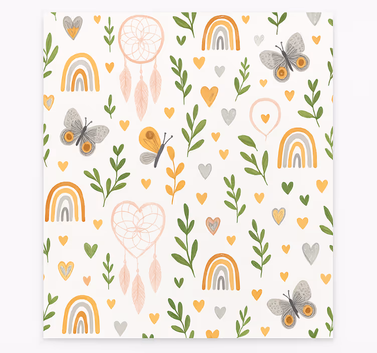 Tenda a rullo stile nordico natura fiorita di primavera - TenStickers
