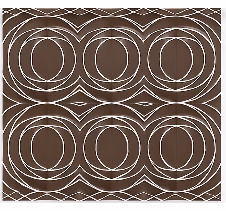 Tenda a rullo stile nordico cerchi intrecciati moderni - TenStickers
