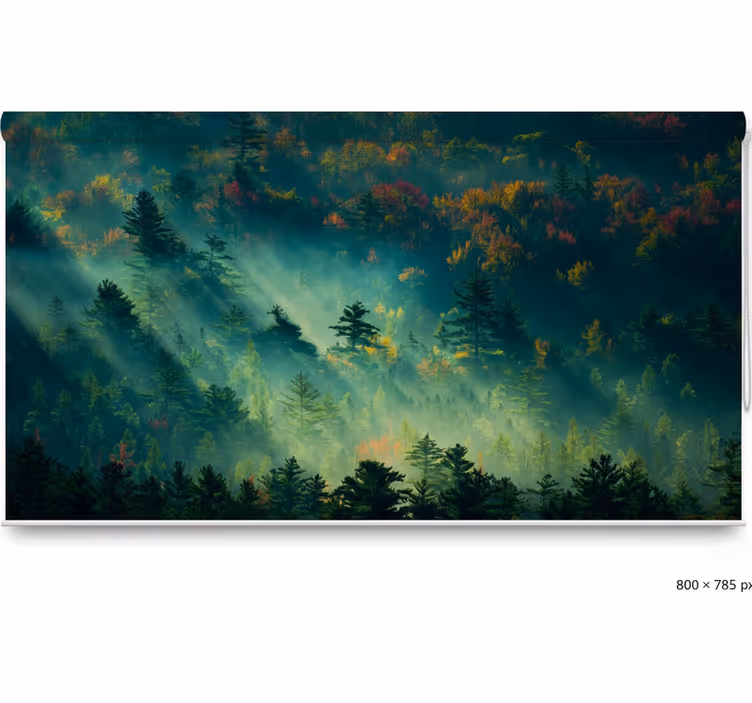 Tenda a rullo alberi foresta melanconica - TenStickers