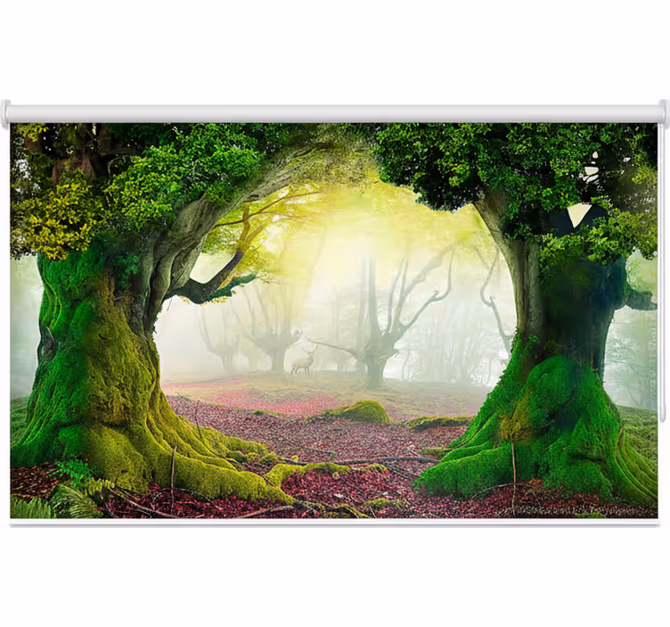 Tenda a rullo alberi portale della foresta eterna - TenStickers