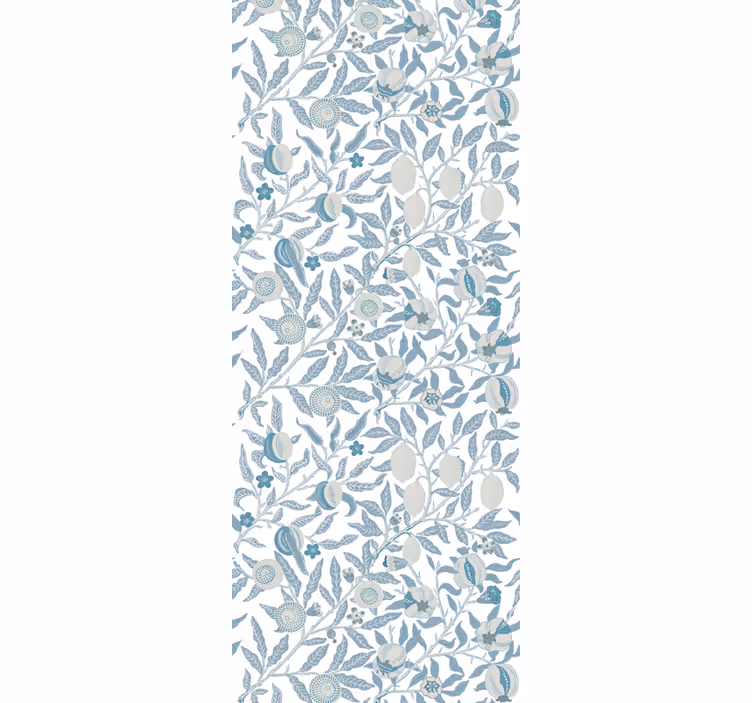 Tenda a rullo bagno fiori blu stile vittoriano - TenStickers