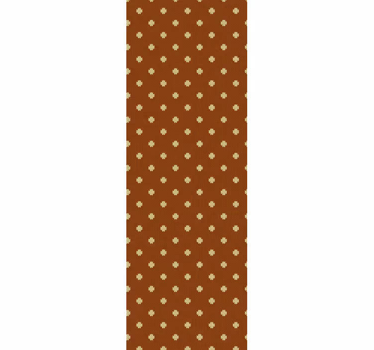 Tenda da ufficio a rullo motivo a croce marrone - TenStickers