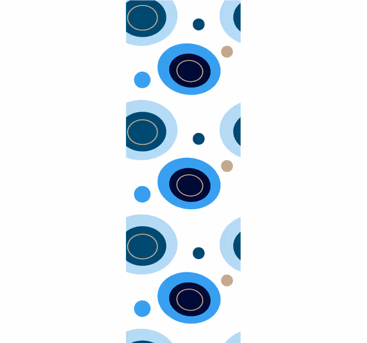 Tenda da ufficio a rullo motivo floreale a pois blu - TenStickers