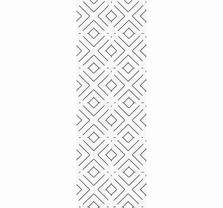 Tenda da ufficio a rullo motivo geometrico bianco - TenStickers