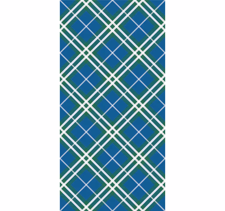 Tenda da ufficio a rullo tartan scozzese blu e verde - TenStickers