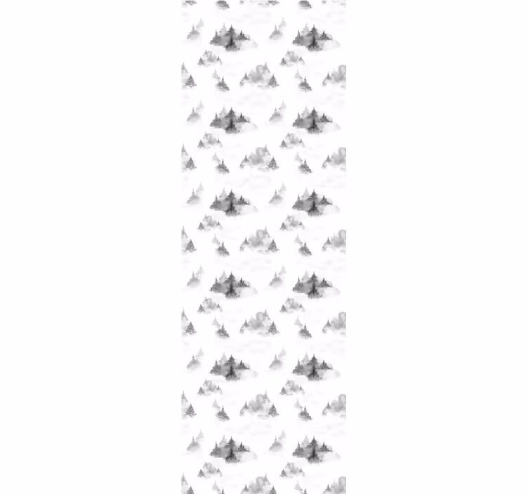 Tenda da ufficio a rullo silhouette foresta scura - TenStickers
