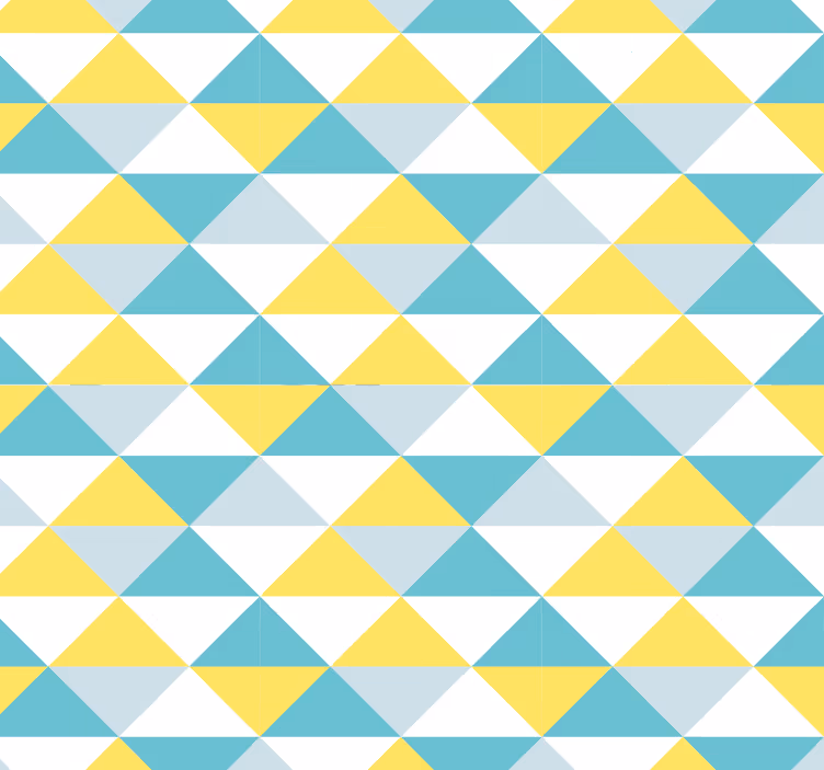 Tenda da ufficio a rullo gialla e blu geometrica - TenStickers