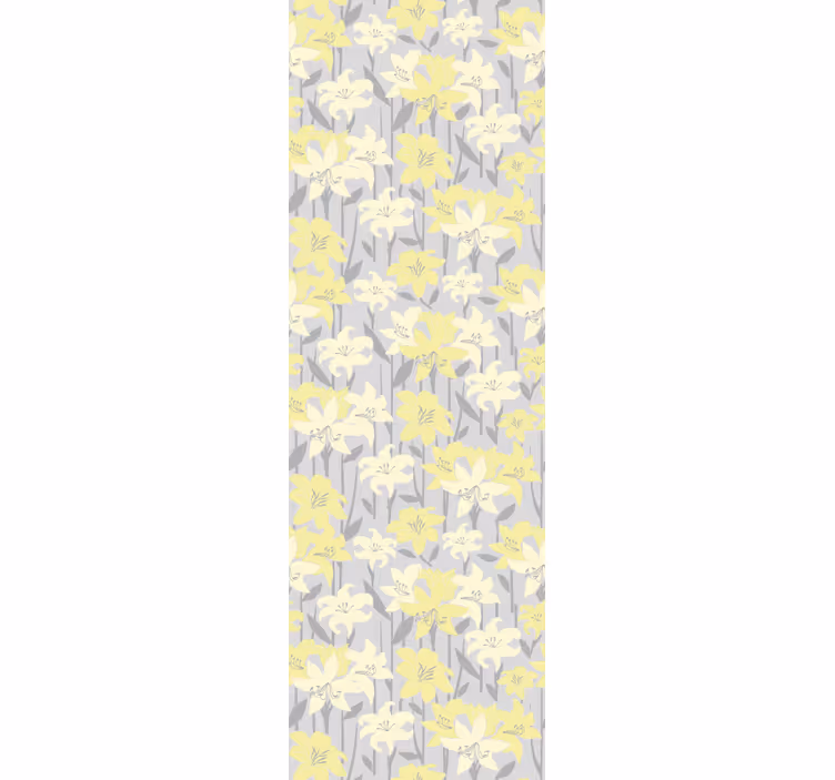 Tenda a rullo sala da pranzo fiori gialli floreali - TenStickers