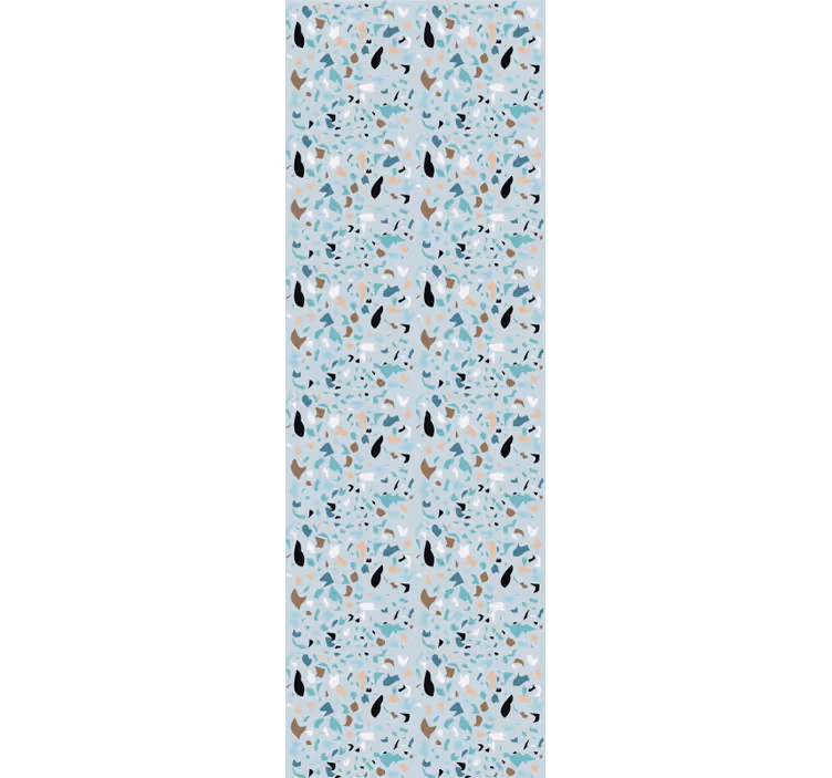Tenda a rullo sala da pranzo effetto terrazzo azzurro - TenStickers