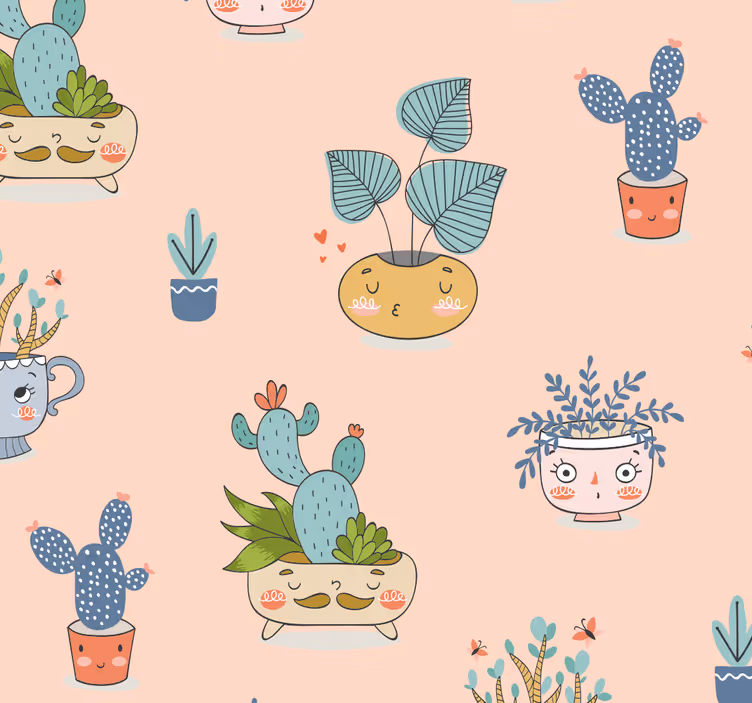 Tenda a rullo sala da pranzo vasi animati - TenStickers
