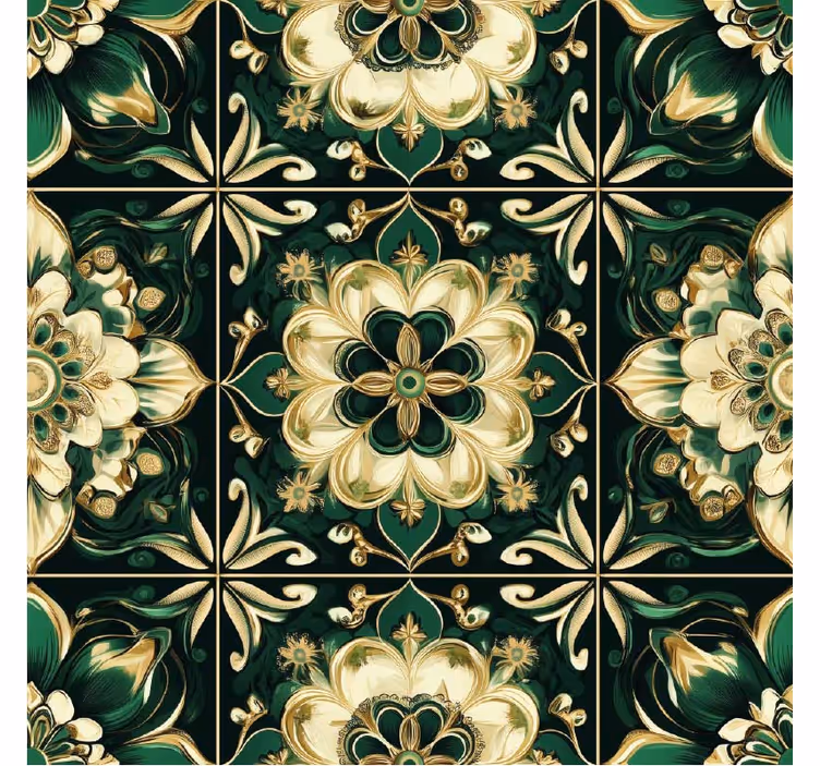 Tenda a rullo cucina piastrelle mosaico botanico - TenStickers