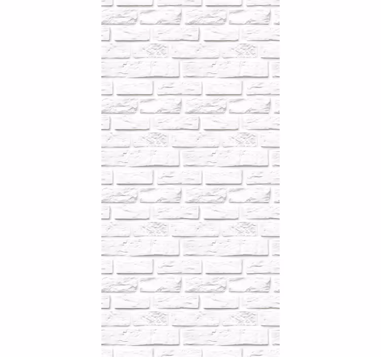 Tenda a rullo cucina mattoni in pietra bianca - TenStickers