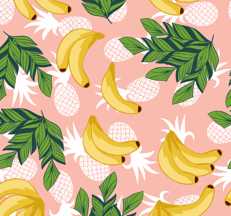 Tenda a rullo cucina foliage di frutta tropicale - TenStickers