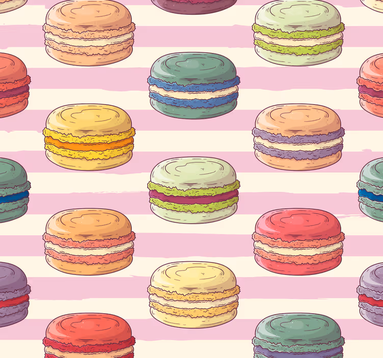 Tenda a rullo cucina motivo macarons colorati - TenStickers