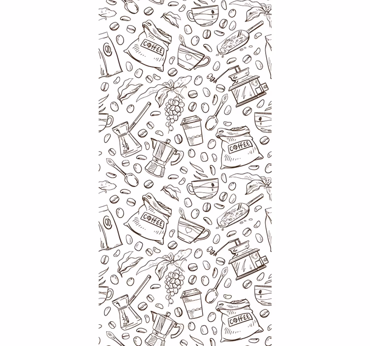 Tenda a rullo cucina motivo caffè - TenStickers