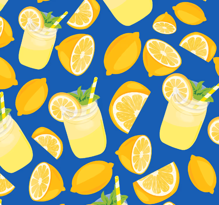 Tenda a rullo cucina succo di limone - TenStickers