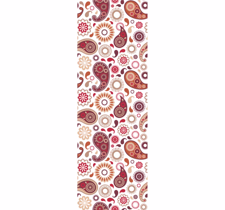 Tenda a rullo cucina motivo paisley bianco - TenStickers