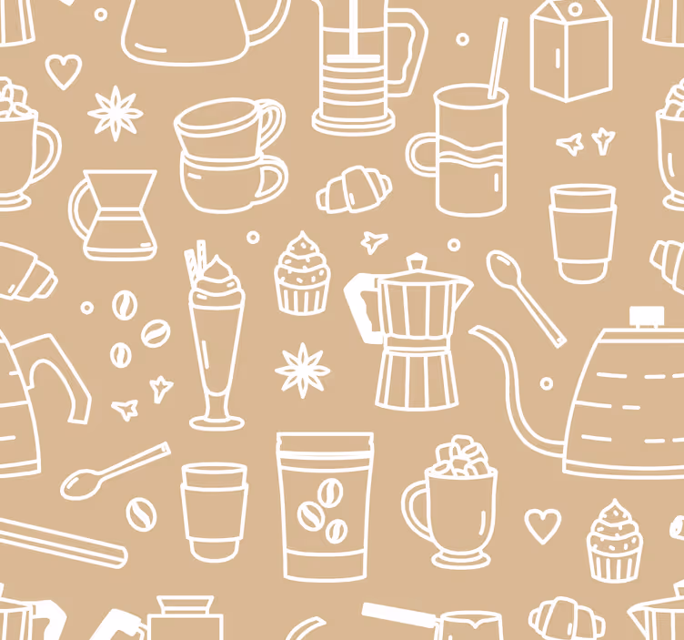 Tenda a rullo cucina motivo tazze e bicchieri - TenStickers