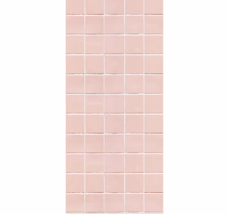 Tenda a rullo cucina piastrelle rosa pallido semplici - TenStickers