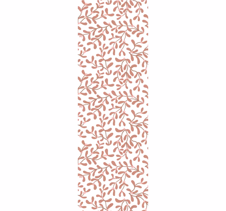 Tenda a rullo sala da pranzo foglie piccole terracotta - TenStickers